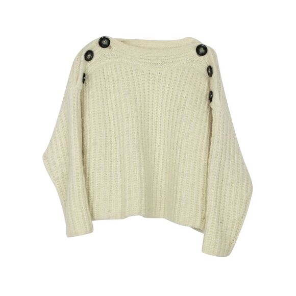 Pre Loved Isabel Marant Vintage ButtonShoulder Knit Sweater Women white | cream - Picture 3 of 8